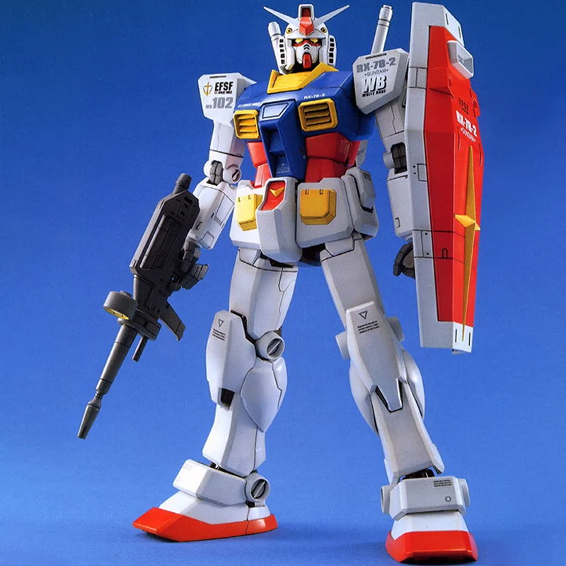 

Bandai gundam Mg 1/100 Rx-78-2 Gundam Ver.1.5 Model Kids Assembled Robot Anime Action Figure Toys
