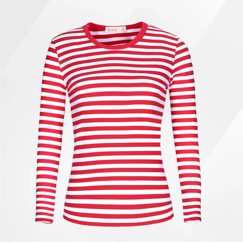 Men t-shirt for men clothing harajuku Women's t-shirt Slim Fit cotton Stripe Long sleeve tshirt Plus Size fashion T-shirts top