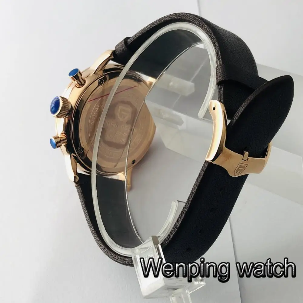 Часы Pagani design мужские водонепроницаемые кварцевые Многофункциональные японские