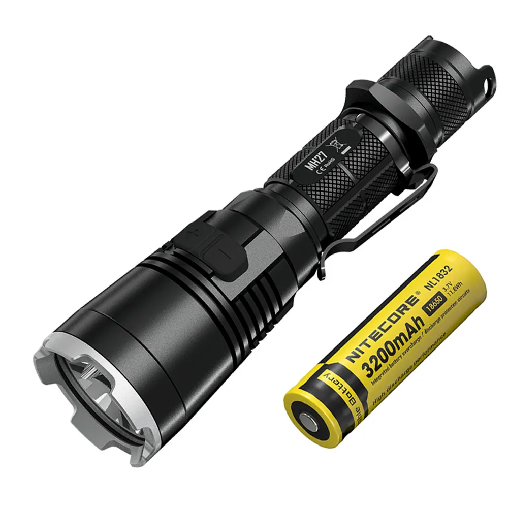 MH27 NL1832 NITECORE MH27 многофункциональная вспышка CREE XP-L HI V3 max 1000 лм зарядка через usb красный зеленый синий дальность луча 462 м фонарик - Испускаемый цвет: MH27 NL1832