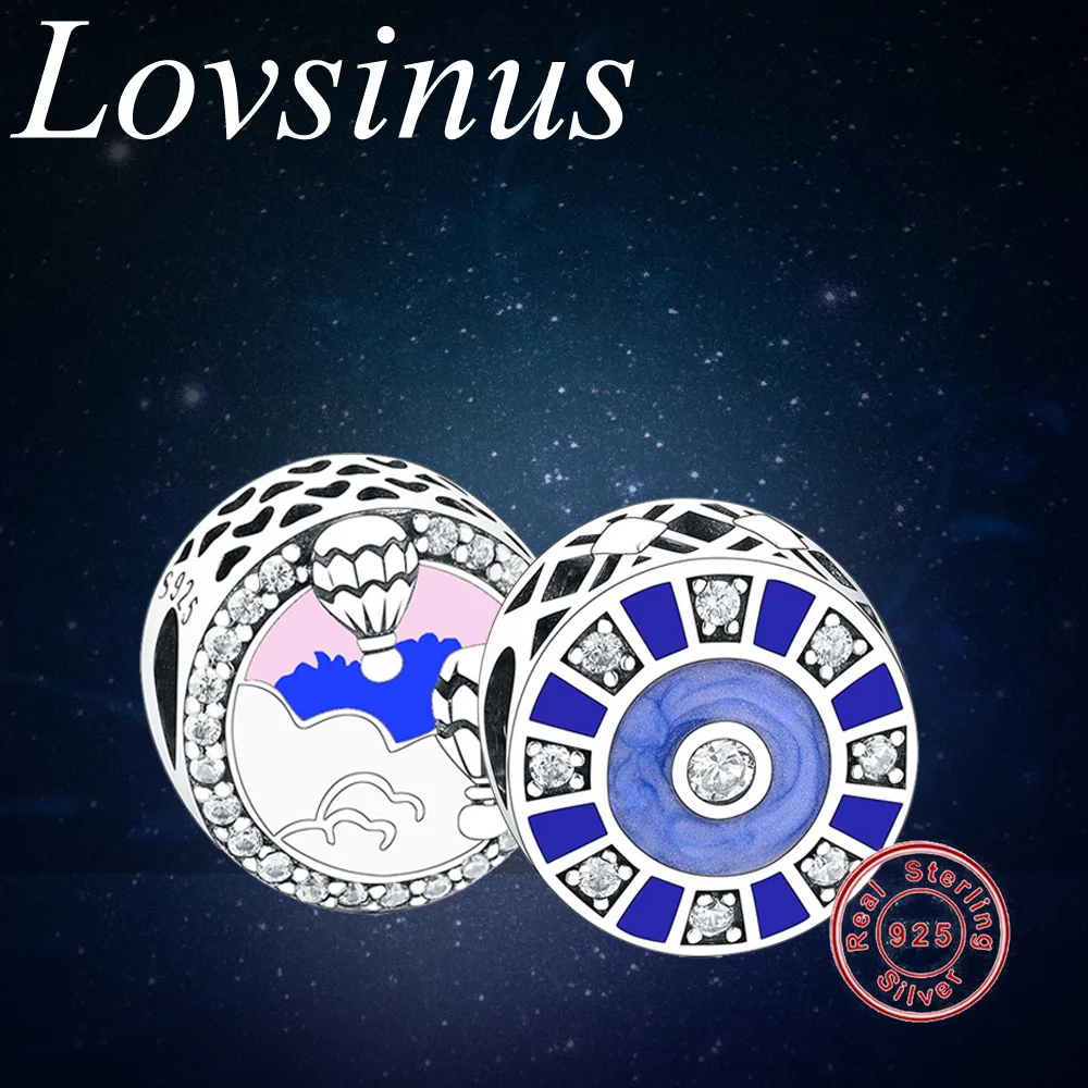 Коллекция 2019 оригинальные мозаичные подвески в виде воздушного шара из серебра