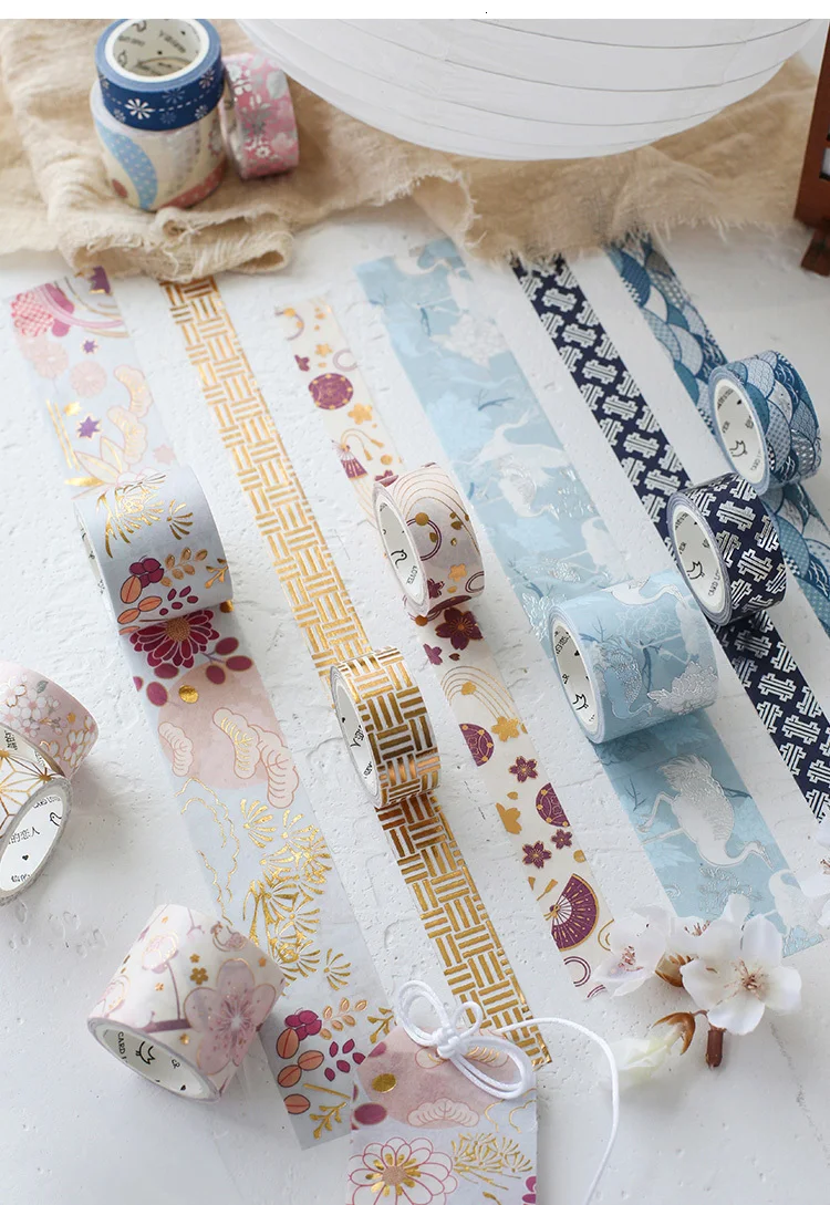 3 шт./компл. в японском стиле Романтический лента Washi волна кран Sakura клейкой ленты декоративные Стикеры для скрапбукинга школьные поддержки