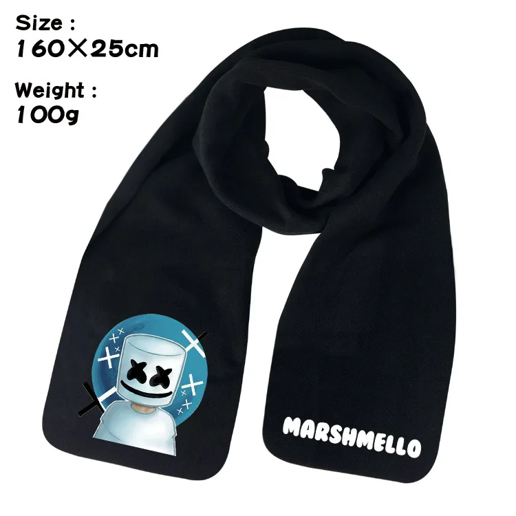 DJ Marshmello аксессуары для косплея аниме шарфы плед утолщение мягкий зимний теплый