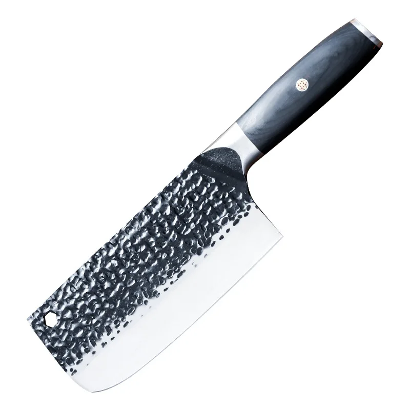 

Kitchen Knife Chopper Cleaver Hand Forged Hammered Stainless Steel Chopping and Cutting Dual-purpose Kitchen Knife