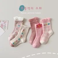 childrens socks autumn and winter cartoon pink girls socks lace princess socks baby socks children socks