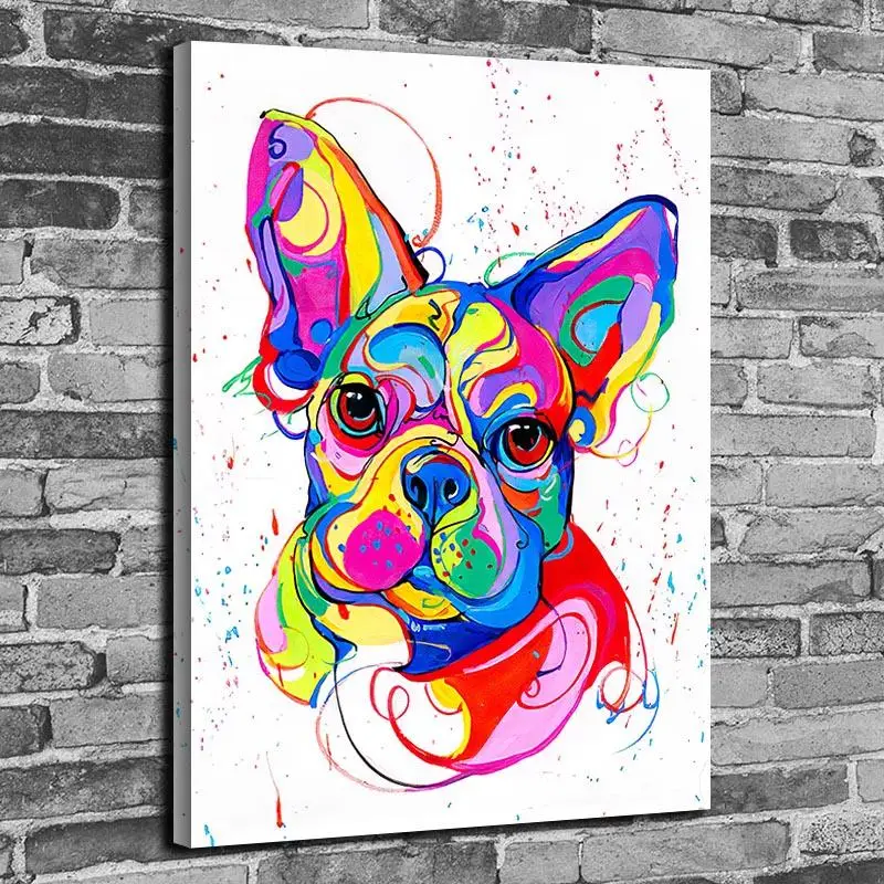Goedkoop Schilderij Van Franse Bulldog Muur Canvas Schilderij Poster En Foto 'S Voor Kantoor Ziekenhuis Woonkamer Slaapkamer Inrichting 1T