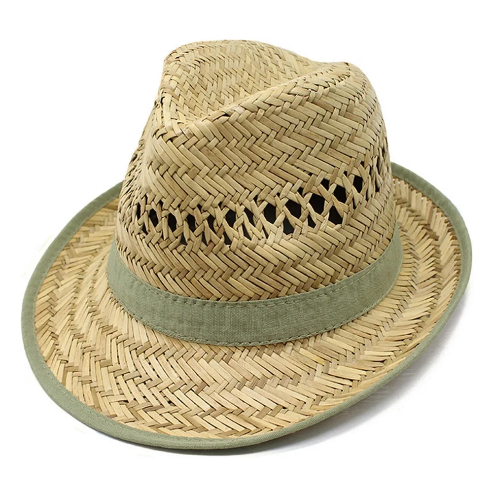 

Женские шляпы от солнца, фетровые шляпы для женщин, соломенные пляжные шляпы в джазовом стиле для отдыха на лето, солнцезащитный козырек TY0053