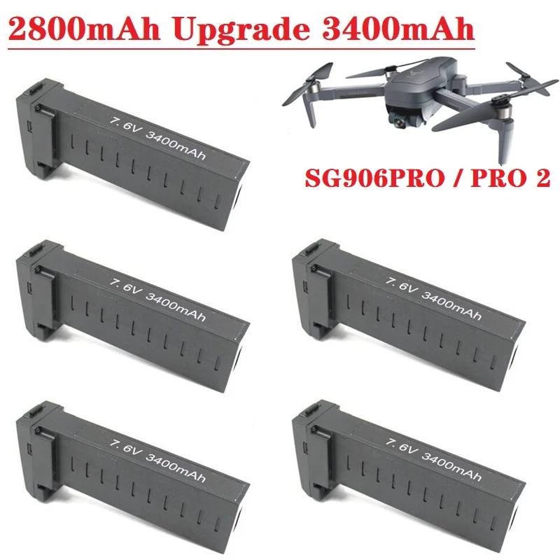 

Upgrade 7.4V 2800MAH / 7.6V 3400MAH Lipo battery for SG906 Pro 2 / SG906 Pro2 / X7 Pro Drone accessories SG906Pro Drones Battery