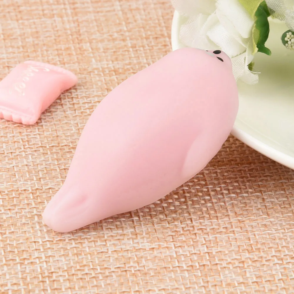 

Kawaii Squeeze Toy White Fox Cute Mochi Healing Fun Kids Kawaii Toys Stress Reliever Decor