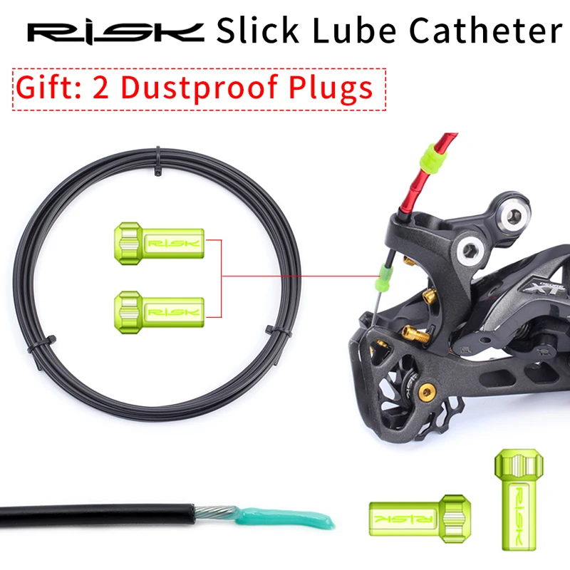 

RISK 3M Bicycle Slick Lube Liner Catheter Kits MTB Road Bike Shift Cable Catheter Oil Tube Pipe Housing Brake Inner Cable Line
