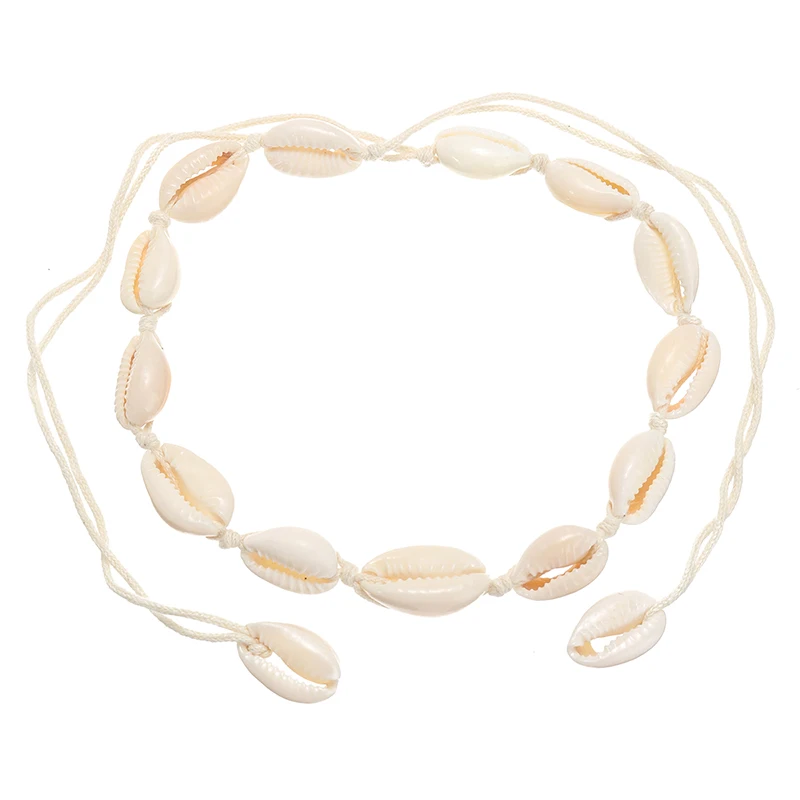 Новое ожерелье Cowrie из ракушек чокер натуральных морских для океана пляжа