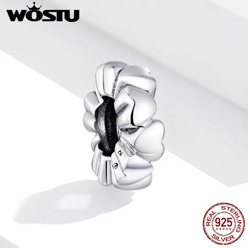 WOSTU 2020 лето новый 100% бусины из стерлингового серебра 925 Сердце к сердцу Висячие