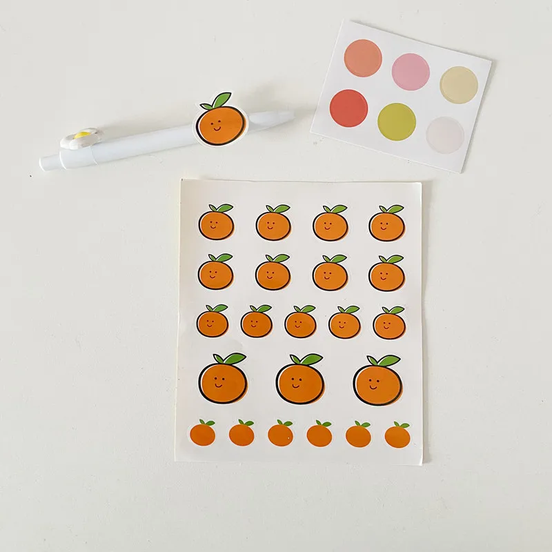 SIXONE Ins оранжевая декоративная наклейка с изображением смайлика Студенческая