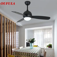 oufula modern ceiling fan lights with remote control 110v 220v home decorative for living room bedroom restaurant