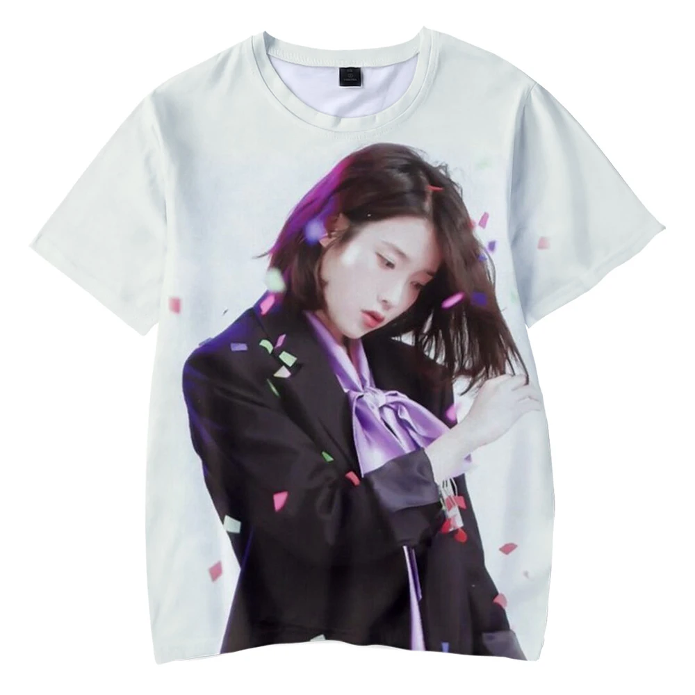 

Kpop Singer IU 3D Print T-shirt O-Neck Men/women T-shirt Summer Short Sleeve Casual Harajuku Streetshirt Unisex Lee Ji Eun Tops
