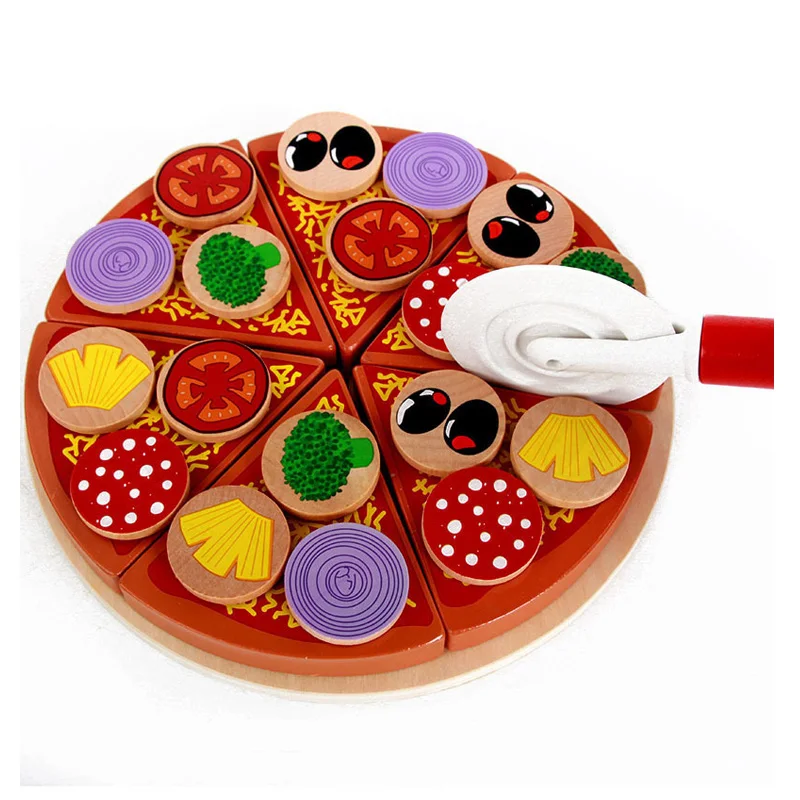 

Pizza Wooden Toys For Kids Pretend Play Food Comida De Juguete Madera Jouet Enfant 1 2 3 4 5 6 Ans Kinder Spielzeug