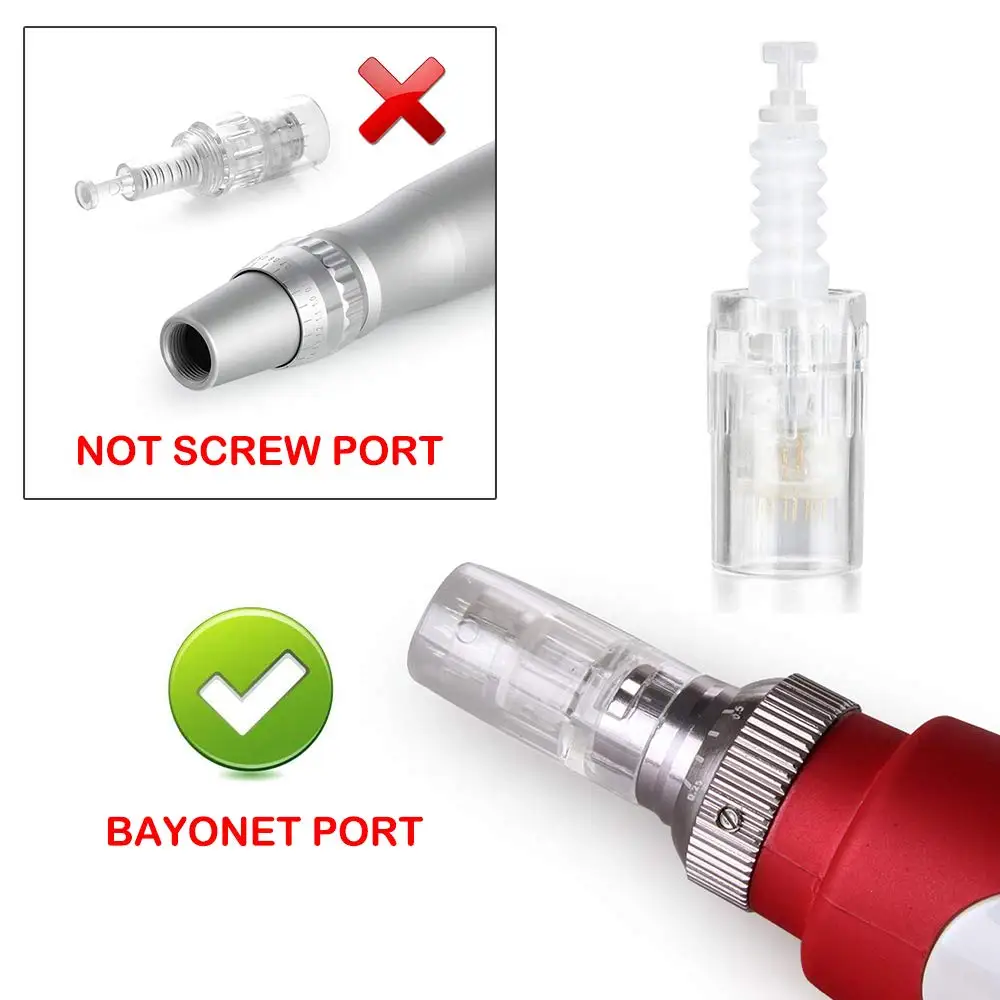 10/50 шт сменный байонетный картридж для дермы ручка Micro needling 9 pin /12 /36 /nano иглы