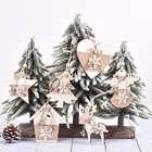 Деревянная Рождественская подвеска, пятиконечная звезда, лось, дом, ангел, любовь, Рождественская елка, подвеска, украшение для дома 2022