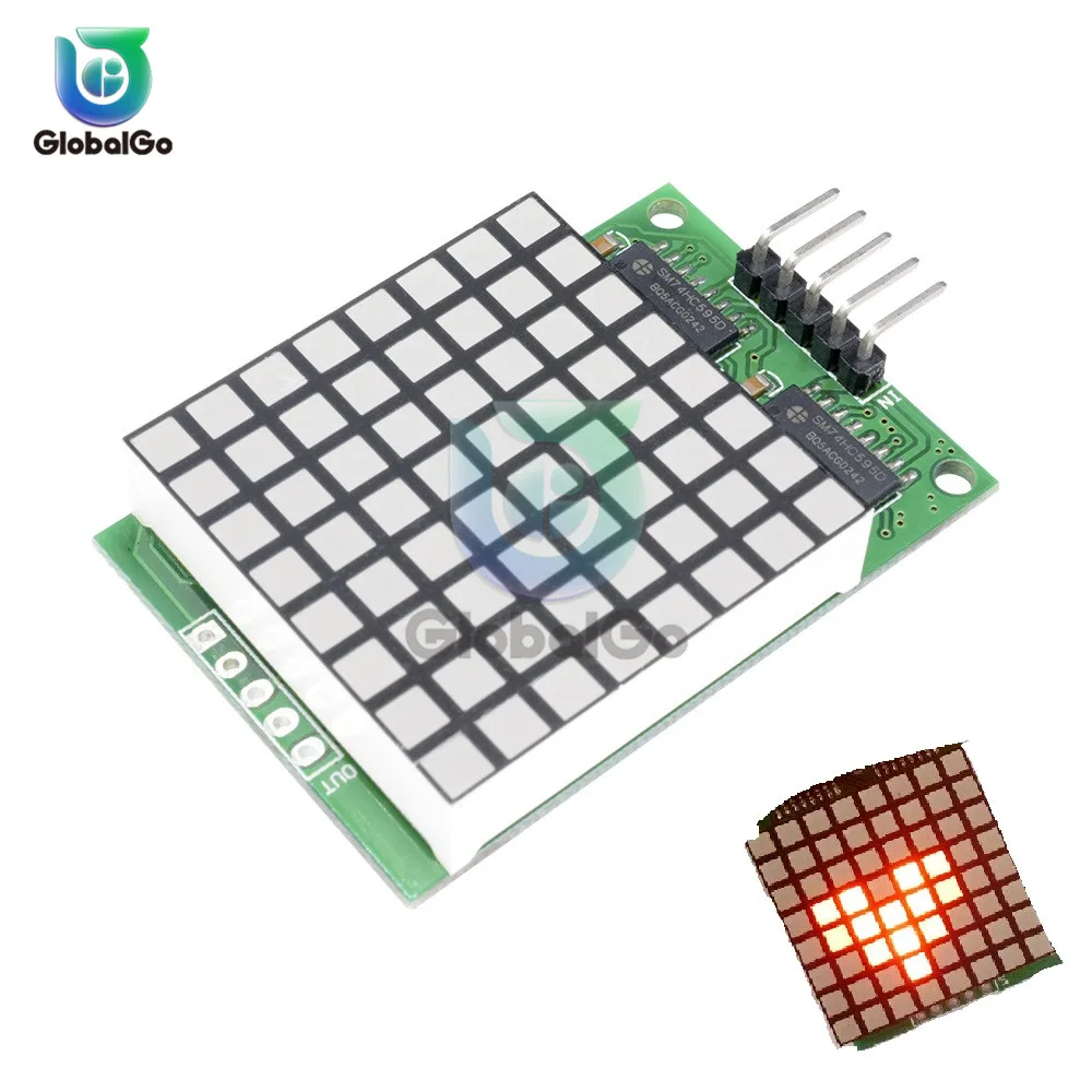 Гибкий матричный модуль 74HC595 8*8 Pixel панель светодиодного модуля 8x8 Red Dot Led Screen