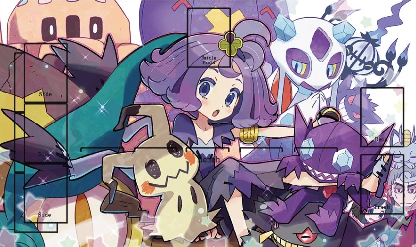 Takara Tomy PTCG аксессуары Pokemon Playmat карточная настольная игра Eevee Acerola сумка для