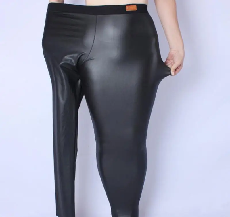 Женские леггинсы из ПУ кожи с высокой талией|Брюки| |