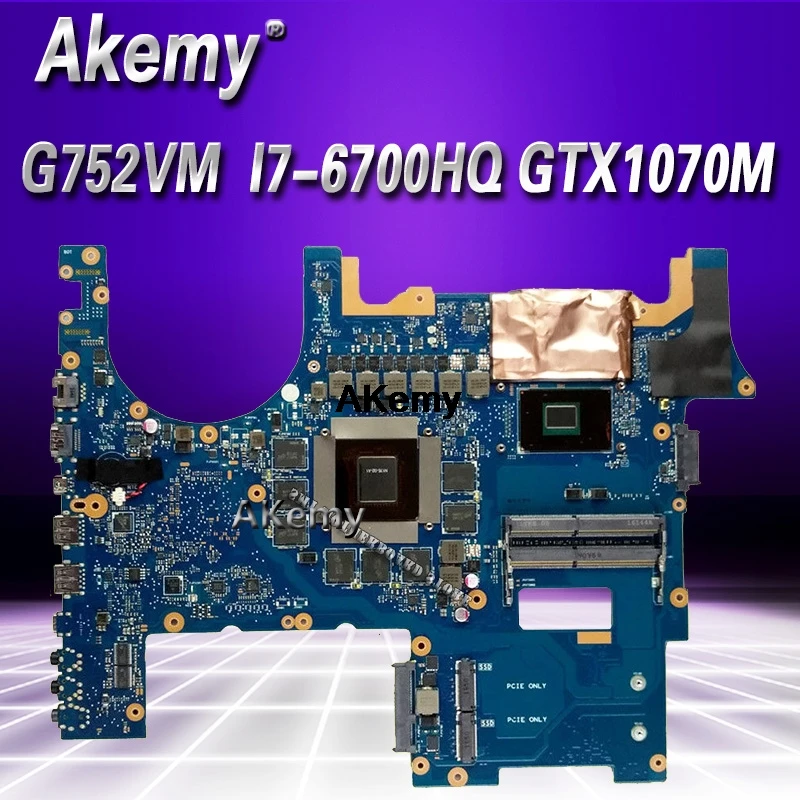 G752VM материнская плата для For Asus G752VS G752VMK G752VSK ноутбука тест 100% OK GTX-1070 | Компьютеры и
