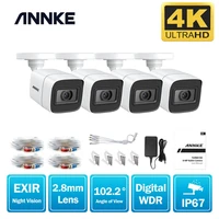 annke 4x ultra hd 8mp tvi cctv camera outdoor weatherproof 4k video security surveillance kit with exir night vision email alert