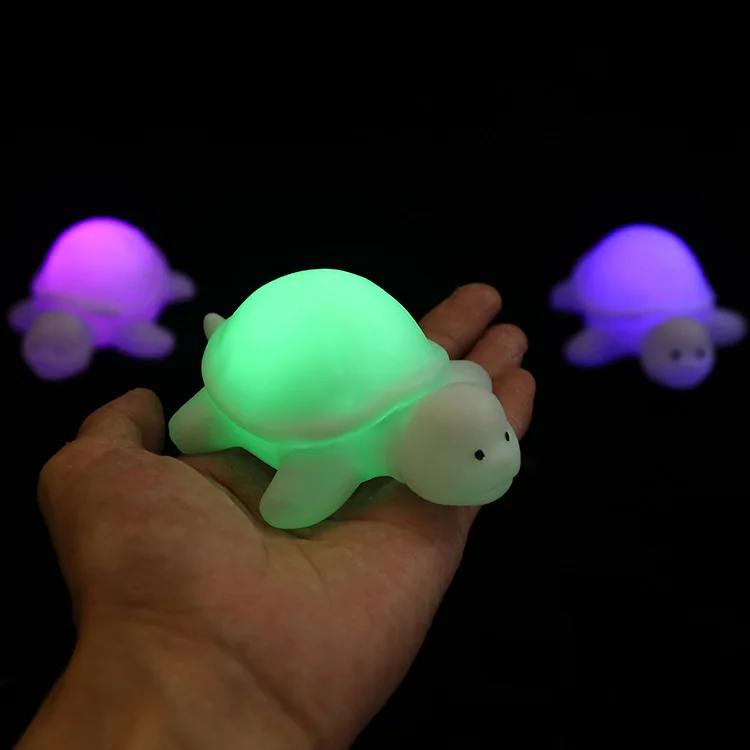 

Colorful color changing LED night light cute turtle shape bedroom decoration family atmosphere feeding light cartoon creative