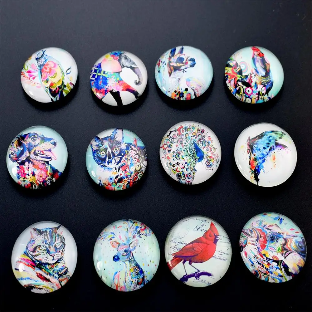 Милая Черная кошка живопись 30 мм магнит на холодильник художественное