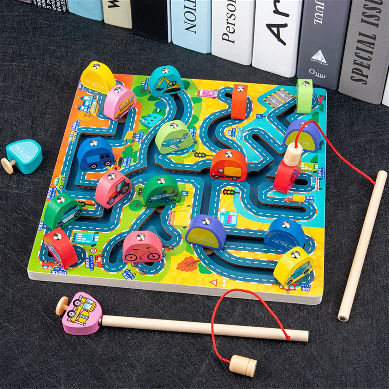 

Деревянные игрушки Монтессори для малышей, головоломка с алфавитом, магнитная рыболовная игра, зажим для захвата животных, игрушки для дете...