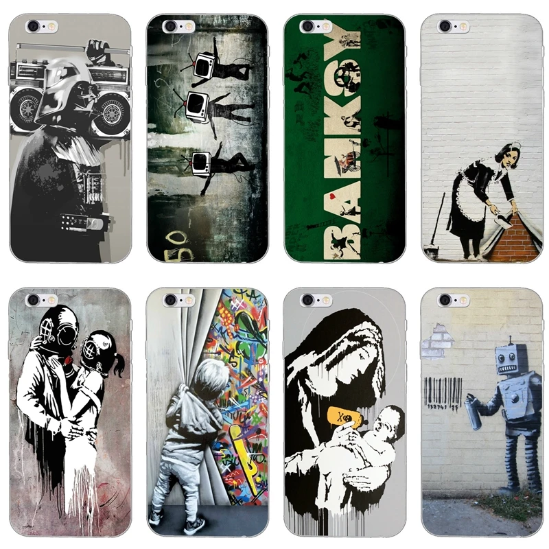 Street Art Banksy Graffiti Accessories phone case For Xiaomi Redmi S2 6 6A 5 plus 5A 4X 4A 3 Note pro 4 2 | Мобильные телефоны и