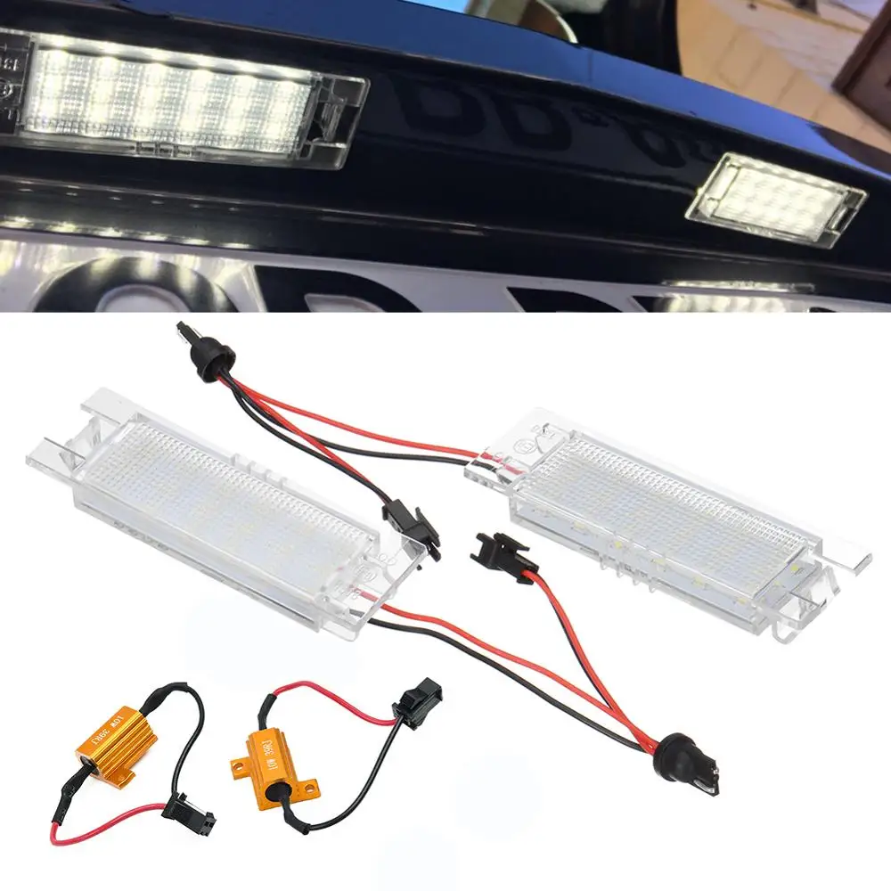 2 шт. 18SMD Автомобильный светодиодный номерной знак для Fiat Grande Punto Van Seicento 187 Multipla 186