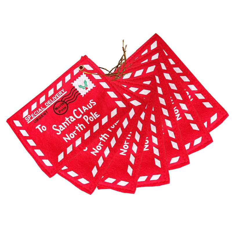 Высокий конверт Рождественская елка подвесная фотография красное украшение |