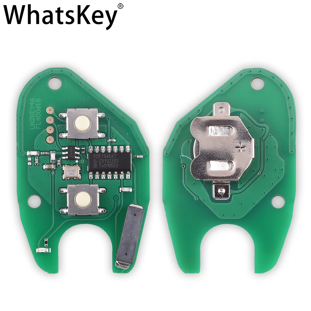 Автомобильный пульт дистанционного управления с двумя кнопками 433 МГц чип ID46 для