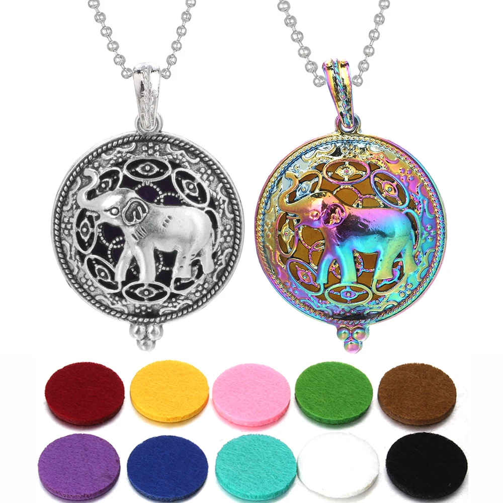 Ожерелье с аромадиффузором в виде слона 30 мм стиле ретро|Ожерелья подвеской| |