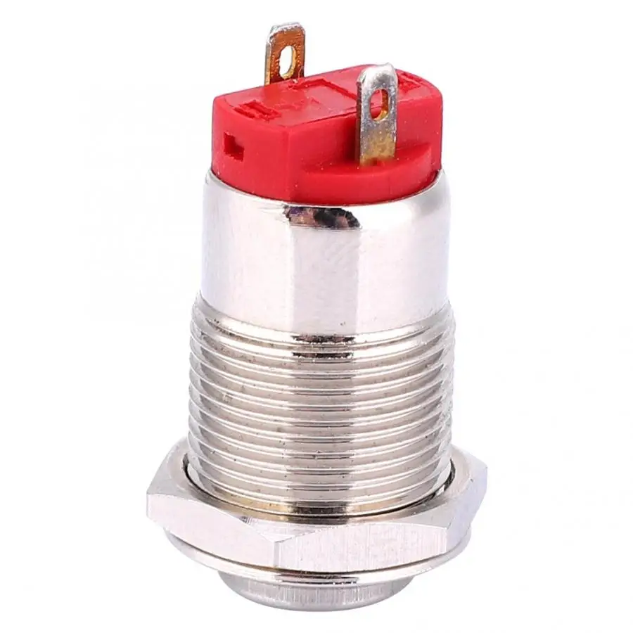 Металлическая кнопка с плоской головкой 2 шт. переключатель высоким уровнем