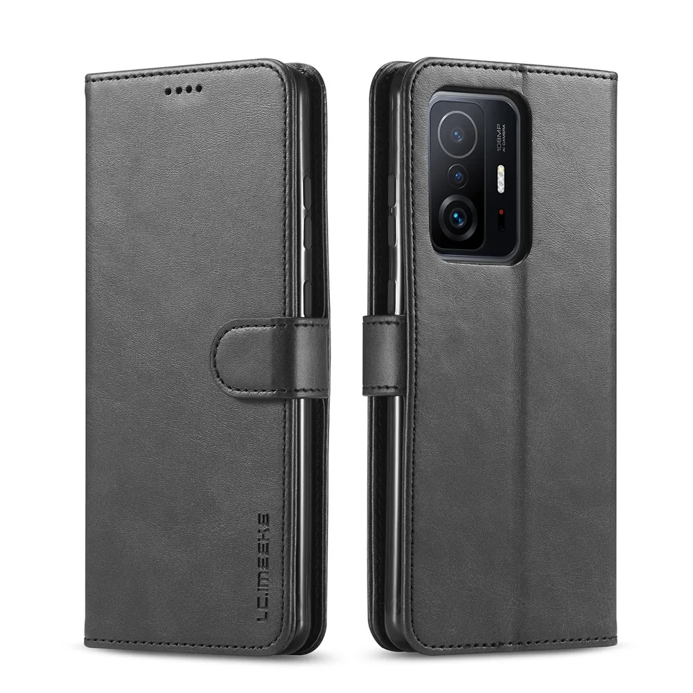 Чехол для Xiaomi 11T Pro кожаный кошелек + силиконовый чехол-книжка Mi чехол телефона MI