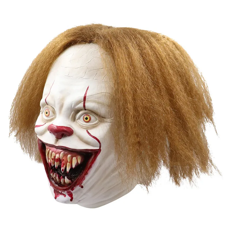 2019 Вечерние Маски Хэллоуин маска клоуна страшные Сумасшедший Для мужчин и женщин