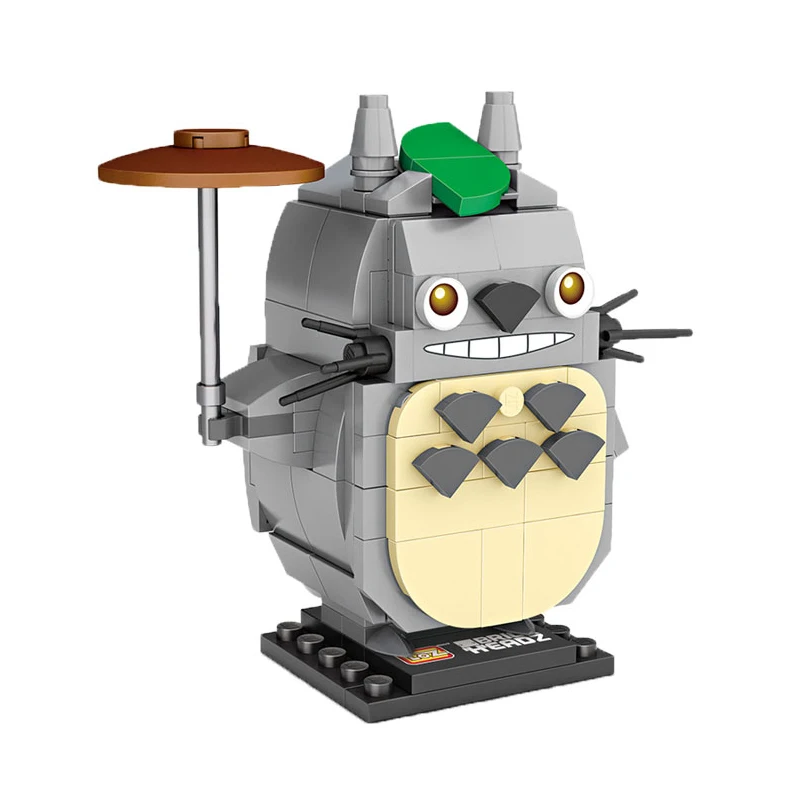 LOZ 1463 аниме Мой сосед Тоторо кошка животное Зонт 3D модель DIY мини блоки кирпичи