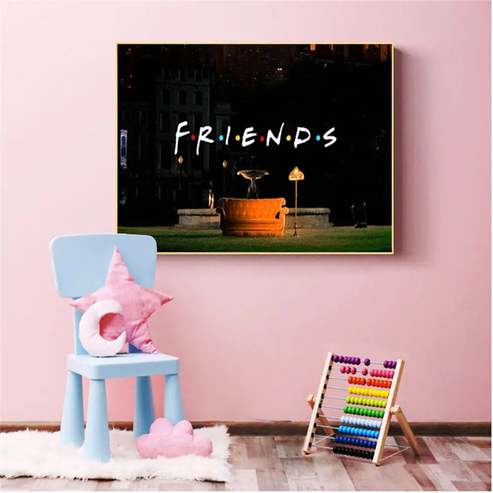 Оригинальная матерчатая постер из шелковой ткани Гостиная Плакаты ТВ Шоу друзья