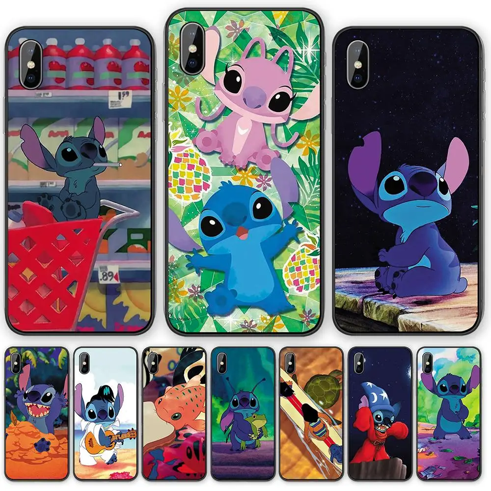 Прекрасный чехол для телефона Disneys Stitch, Силиконовые Мягкие Мультяшные из ТПУ для Iphone X XS MAX 5 5S 6 6S 7 8 Plus 11 11Pro Max