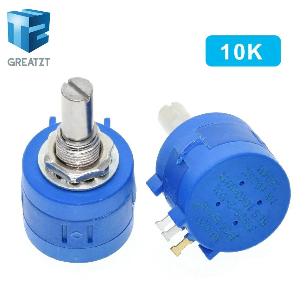 GREATZT 3590S Multiturn потенциометр 500 1 K, 2K 5K 10K 20K 50K 100K Ом Потенциометр переменный резистор 3590 102 202 502 103