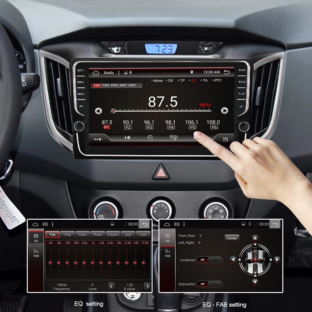 Автомагнитола Eunavi 4 + 64 ГБ IPS android 9 0 для Hyundai Creta ix25 мультимедийный плеер дюймов gps