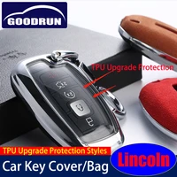car key bagcover for lincoln corsair aviator navigator key holder organizer housekeeper keychain car accessories