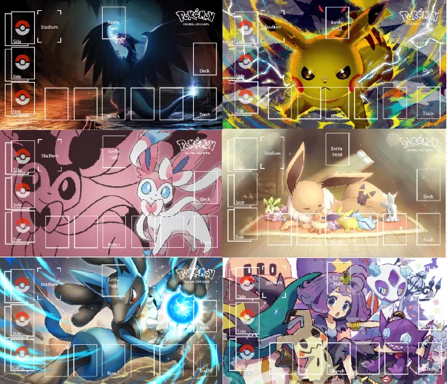 Pokemon Ptcg tarjeta dedicada jugar contra estera de tabla Pikachu Charizard Pokemon Ash Ketchum Lilian rat&oacute;n 60*35 juguetes regalos-1