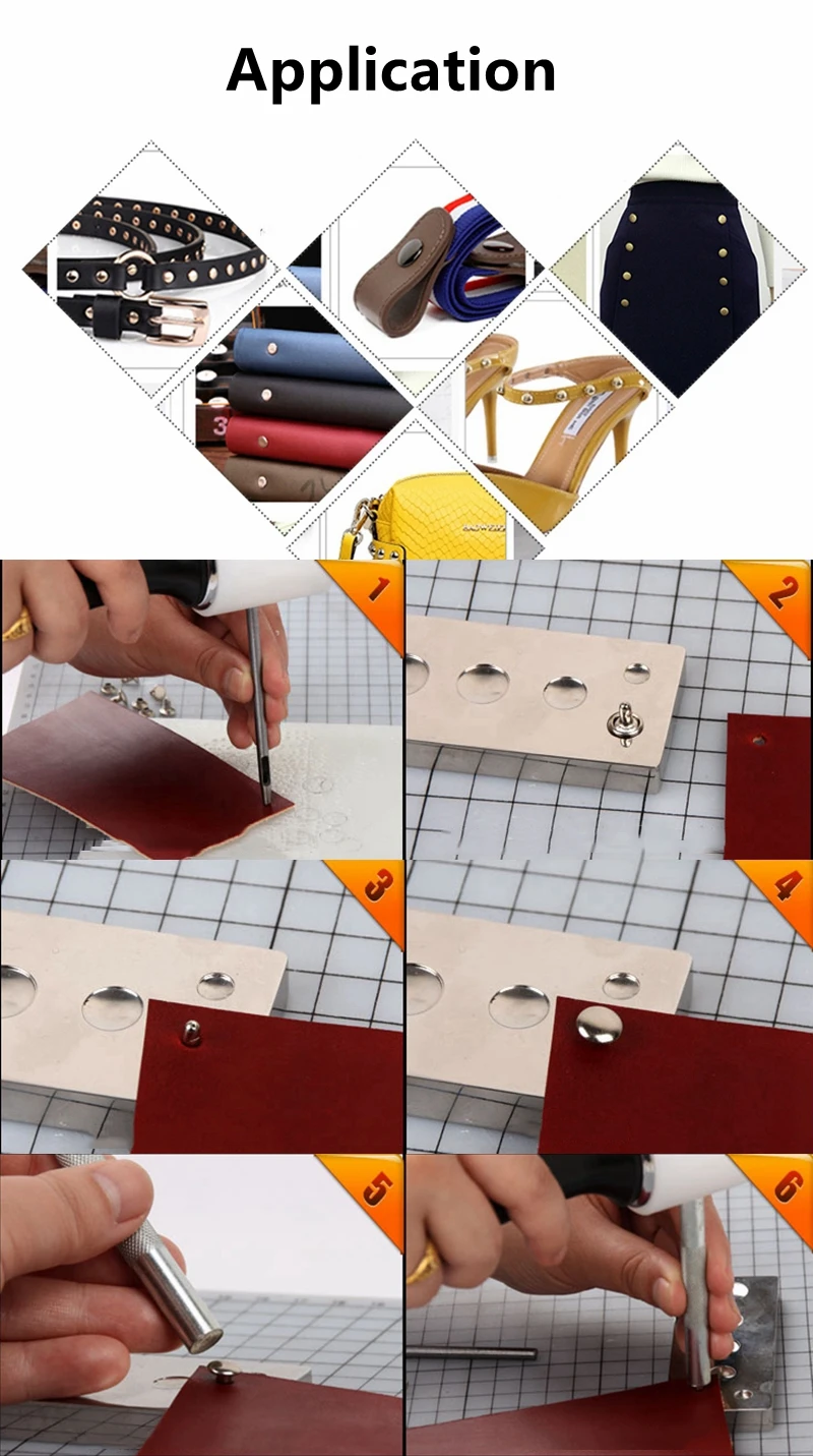 Круглая двухсторонняя Кепка с заклепками для сумки, шляпы, обуви, одежды, джинсов, кожаный чокер украшения для самодельного изготовления аксессуаров