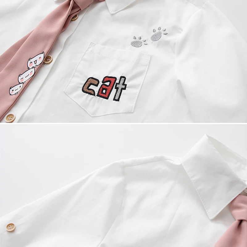 Женская блузка с длинным рукавом белая однотонная рубашка из 100% хлопка