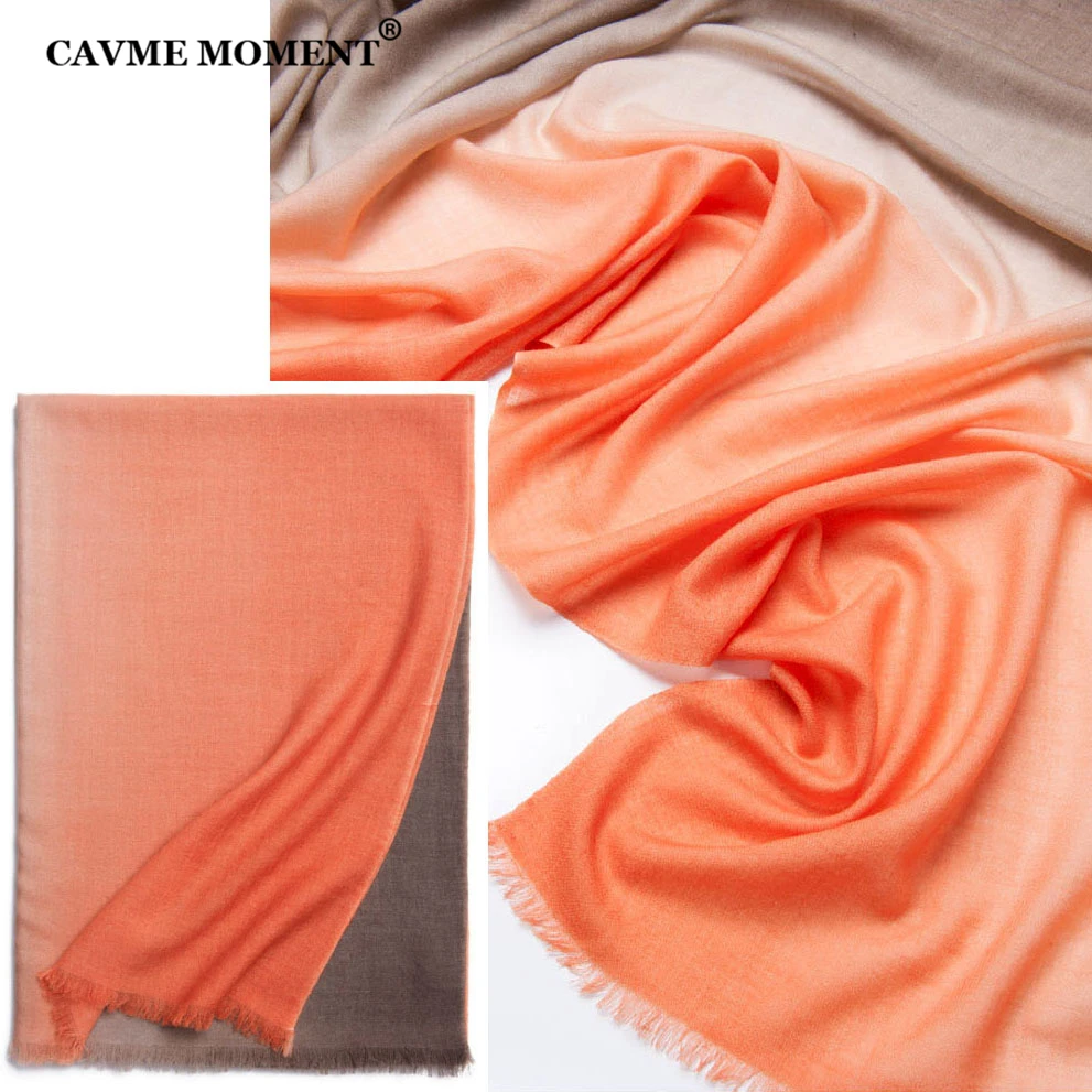 

CAVME Soft Wool Scarf Pashmina Gift for Elegant Lady Women's Fashion Long Scarves 100% Wool Largue Shawls Wraps 70*200cm