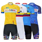 2022 велосипедная команда Колумбия Джерси велосипедные шорты комплект с нагрудником Мужская одежда для езды на велосипеде MTB Рубашка летняя одежда для езды на велосипеде Майо