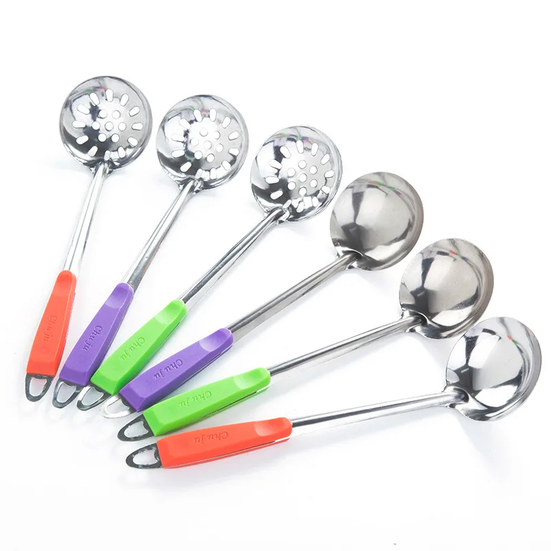 

Three in a bag！Hot pot 202k long spoon with stainless steel handle